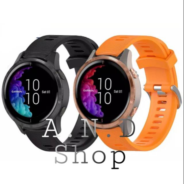 Strap Silikon Watch Band Model Original Silicone Rubber Tali Jam Tangan Garmin Venu Sq 1 2 Music For