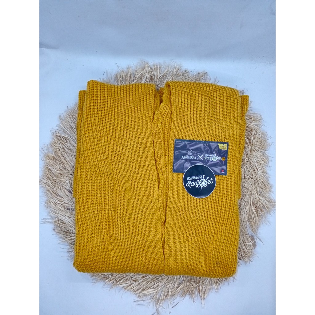 Cardigan Rajut Oversize Lavella premium 7 gauge by Galleraj-MUSTARD