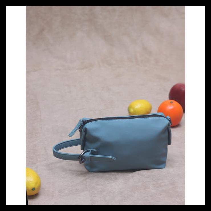 Pouch Wanita Pouch Pria Pouch Handmade - Ugo Blue Pastel Monotone