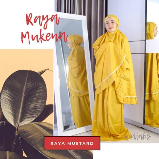 PROMO MUKENA KATUN RAYON POLOS PREMIUM - MUSTARD - VIELLABS-RAYON RENDA-KATUN RAYON POLOS RENDA