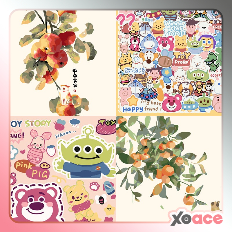 

30x30 FRAMED DIY Paint By Number Kit Digital Painting By Numbers Melukis Kartun Doraemon Stitch