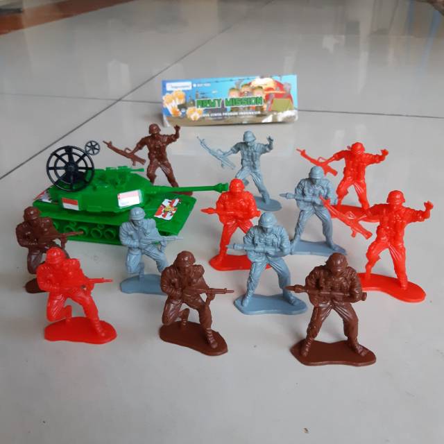 Mainan Set Figure Tentara Edukatif - Figure Army Tank Anak Edukasi