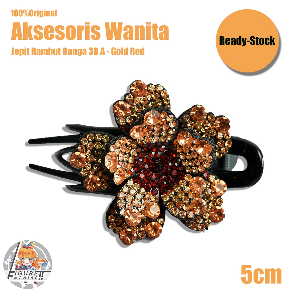 Figure Maniac - Aksesoris Wanita Jepit Rambut Bunga Motif Premium Model A Import