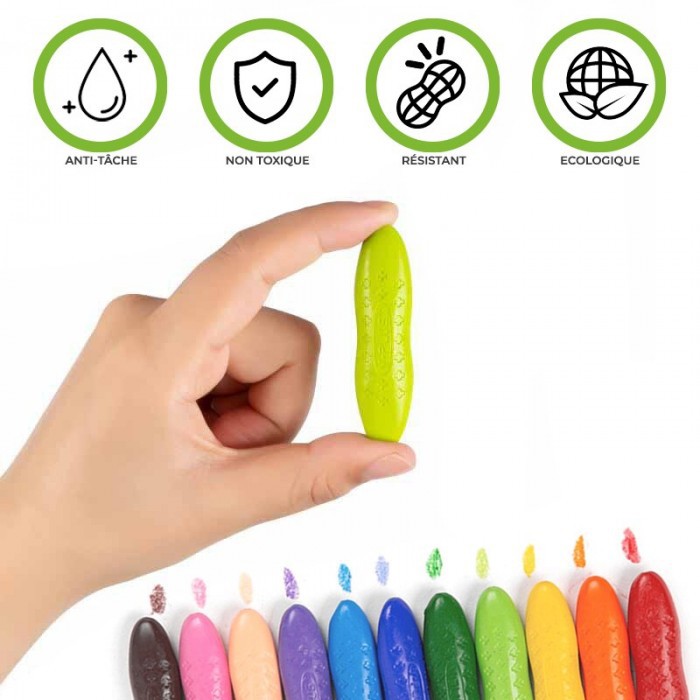 

Magical Crayon 12 pcs 24 pcs Crayons Set Bayi Anak Peanut Yplus UK Mudah Dihapus Tidak Kotor Tangan