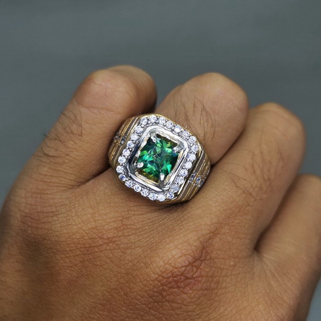 Batu Cincin Asli Green Topaz Original