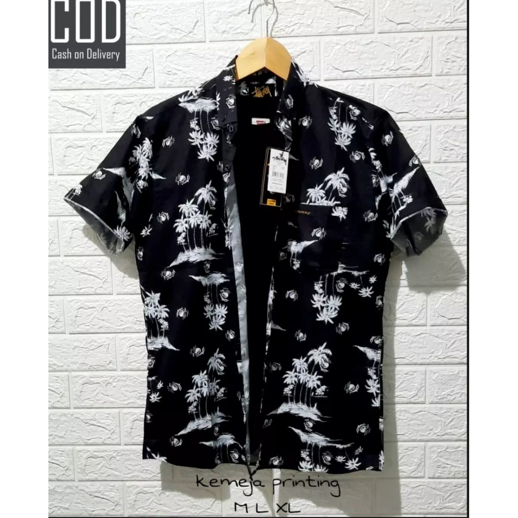 Kemeja Pantai Pria / Kemeja Pantai Lengan Pendek / Kemeja Full printing /Kemeja Pria Lengan Pendek