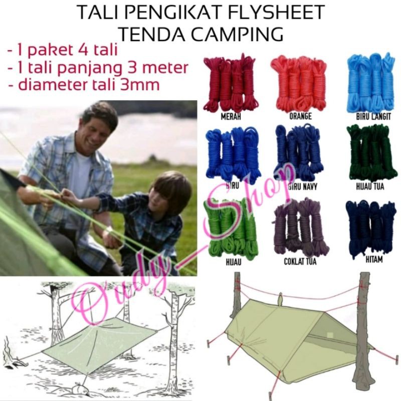 BestSeller! Tali Flysheet Tenda Murah Perlengkapan Camping Anak Gunung