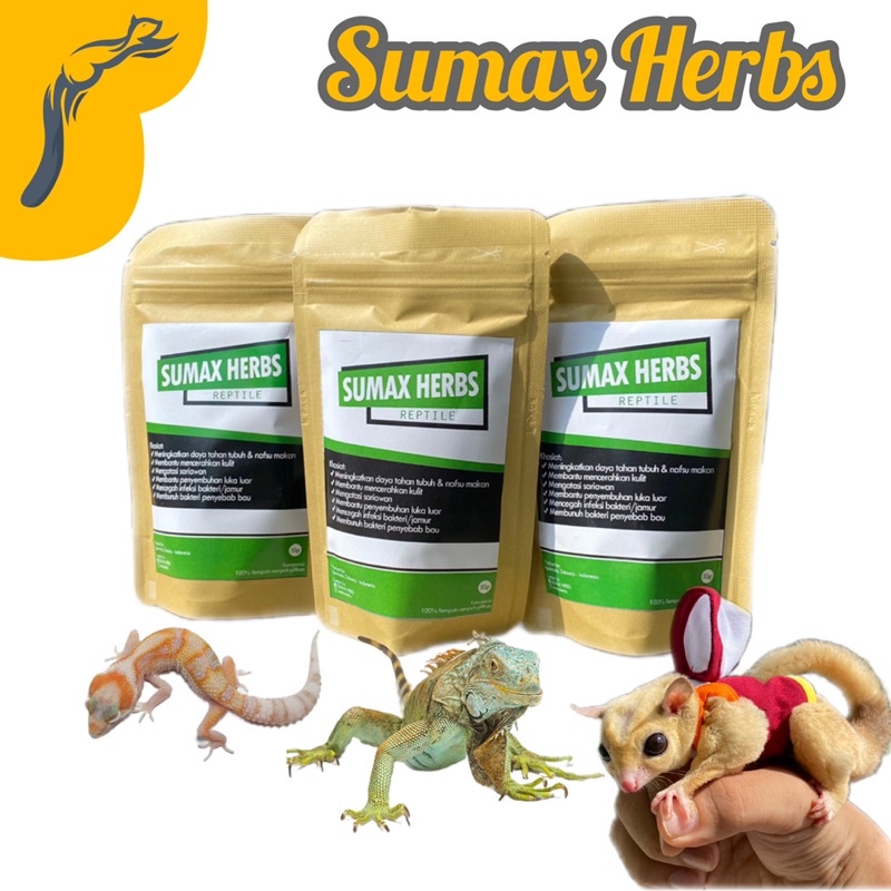 SUMAX HERBS REPTILE SUGAR GLIDER IGUANA BEARDED DRAGON TOKEK GECKO SUPLEMENT SUMAX HERBS IGUANASIA OBAT REPTILE OBAT LUKA REPTILE OBAT LUKA SUGAR GLIDER