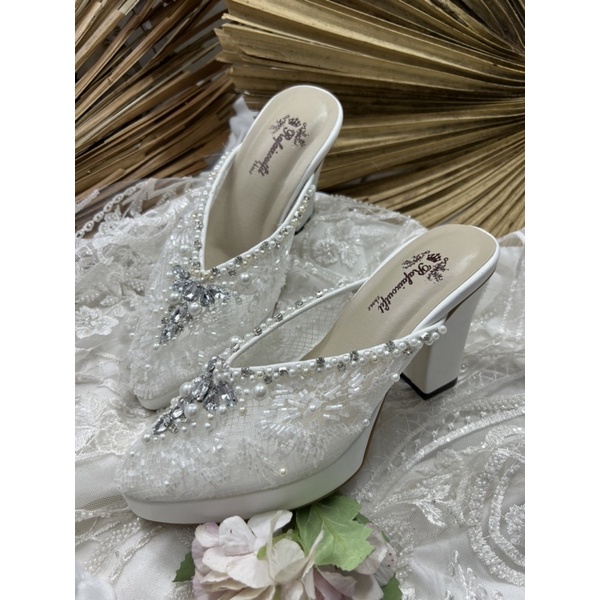 sepatu Rafaizoutfit sepatu wanita alena putih sepatu wedding 9cm