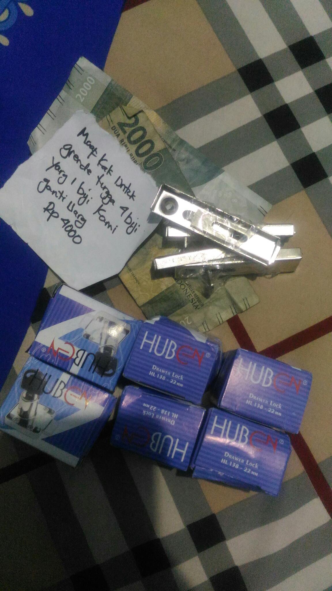 Kunci Laci Lemari Hl 138 32 Mm Huben / Kunci Kerangka Padat Panjang Kunci Pengaman Laci / Lemari