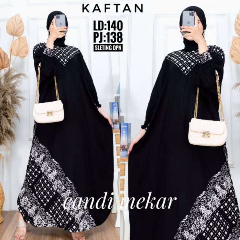 Gamis Kaftan Jumbo Ld 140 - Ld 170 Rayon Cap Malaman Candi Mekar | Gamis Busui Bumil Cap Malaman Sya