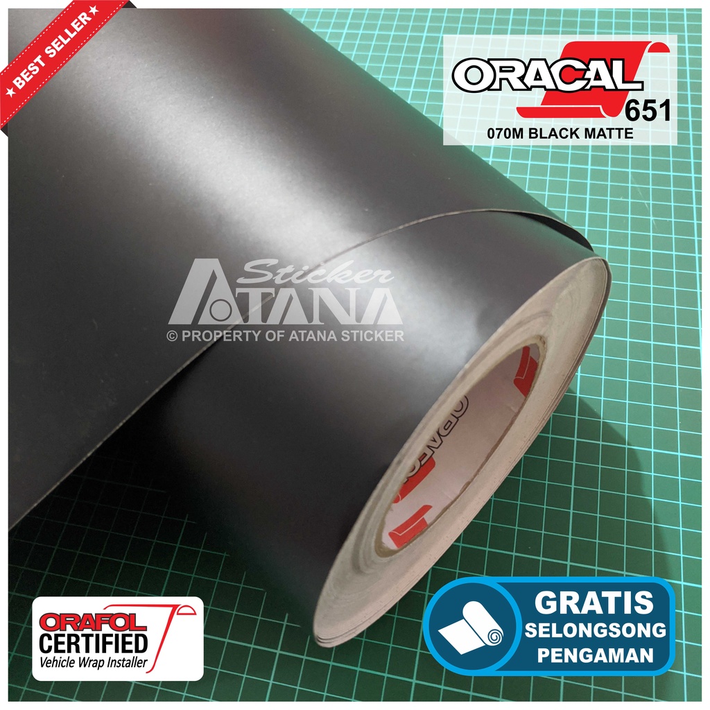 Skotlet Hitam Doff Oracal 651 Scotlet Black Matte Stiker Matt Dop Meteran Sticker Decal Roll Scotlite Body Mobil Motor Matic Sepeda Scotlight Kasar Cat Dekorasi Kaca Kap Background Aquarium Furniture Avanza Veloz Brio Innova Fortuner Pajero Ayla Elf L300