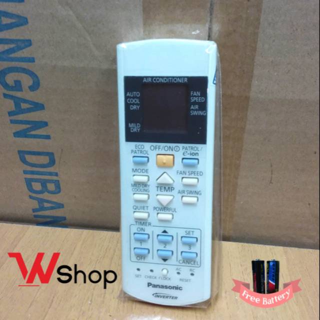 Jual REMOT AC PANASONIC ECO PATROL INVERTER ORIGINAL Air Conditioner