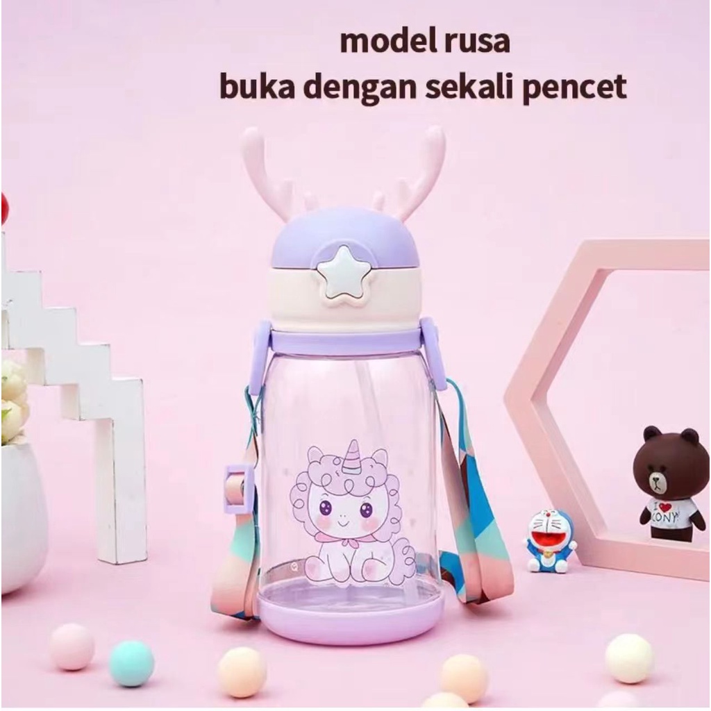 Botol minum tanduk rusa Lucu 600ml