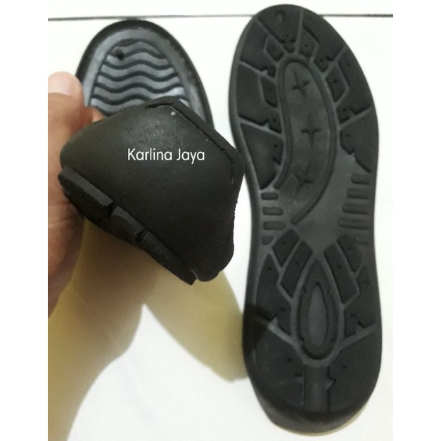 Sole karet sepatu Casual warna hitam Size 39-43