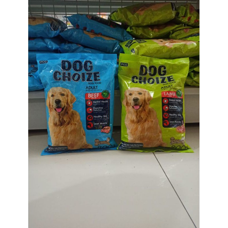 dog choize 800gram beef dan lamb makanan anjing dog food