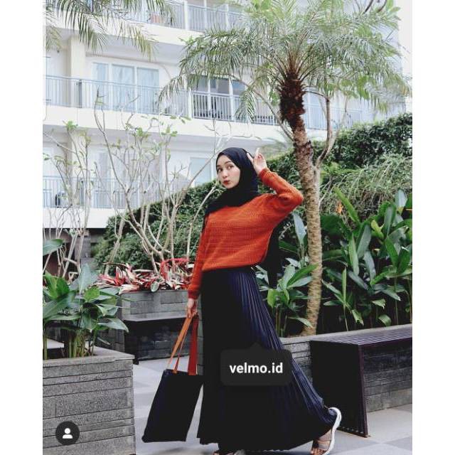 PELANGI RAINBOW MERAH KUNING HIJAU ROK BAWAHAN MURAH WQT/ ROK PLISKET IMPORT