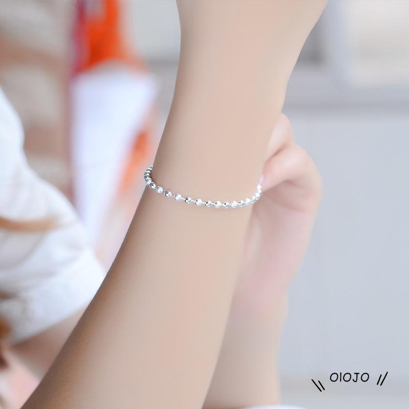 Gelang Tangan Rantai Silver 925 Aksen Hati Untuk Wanita ol2