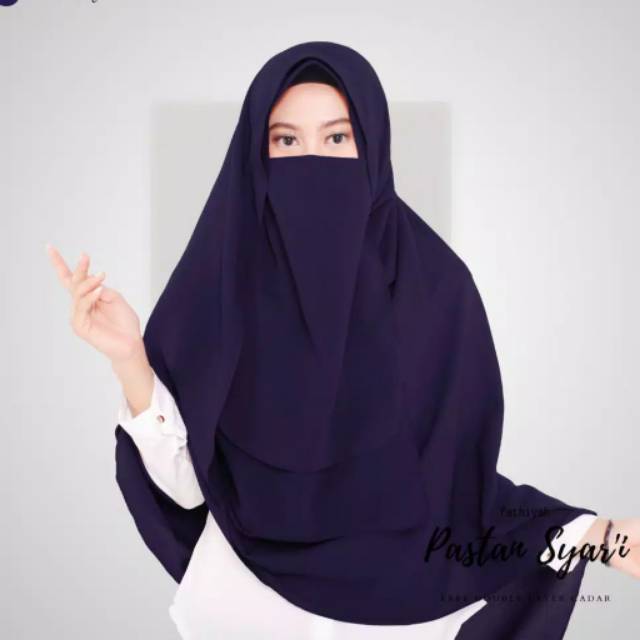 JILBAB PASHMINA SYARI GRATIS CADAR 2 LAYER DIAMOND CREPE