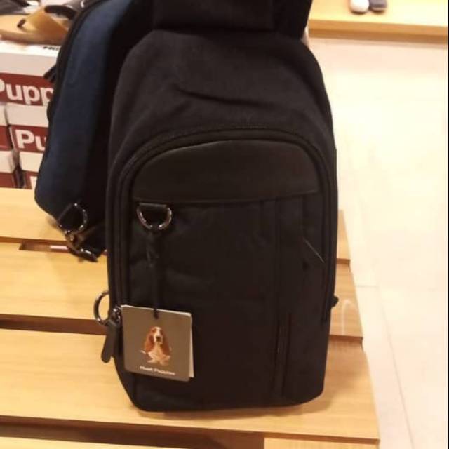 HUSH PUPPIES BLACK SLING BAG MAN SALE