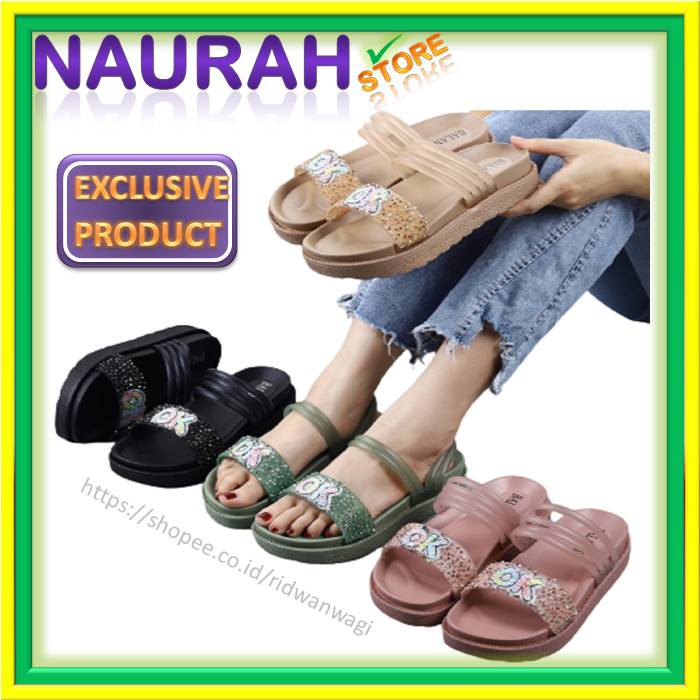 BALANCE 1604 31 SANDAL WANITA SLOP TALI 4 OK TERBARU 100% ORIGINAL SENDAL JELLY IMPOR LENTUR LEMBUT