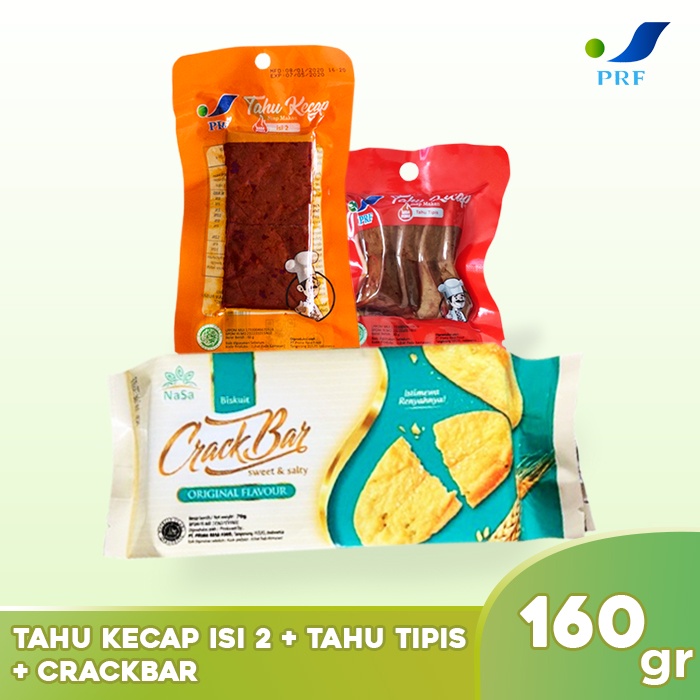 

Prima Rasa Food - Tahu Kecap Isi 2 + Tahu Tipis + Crackbar - Makanan Siap Saji