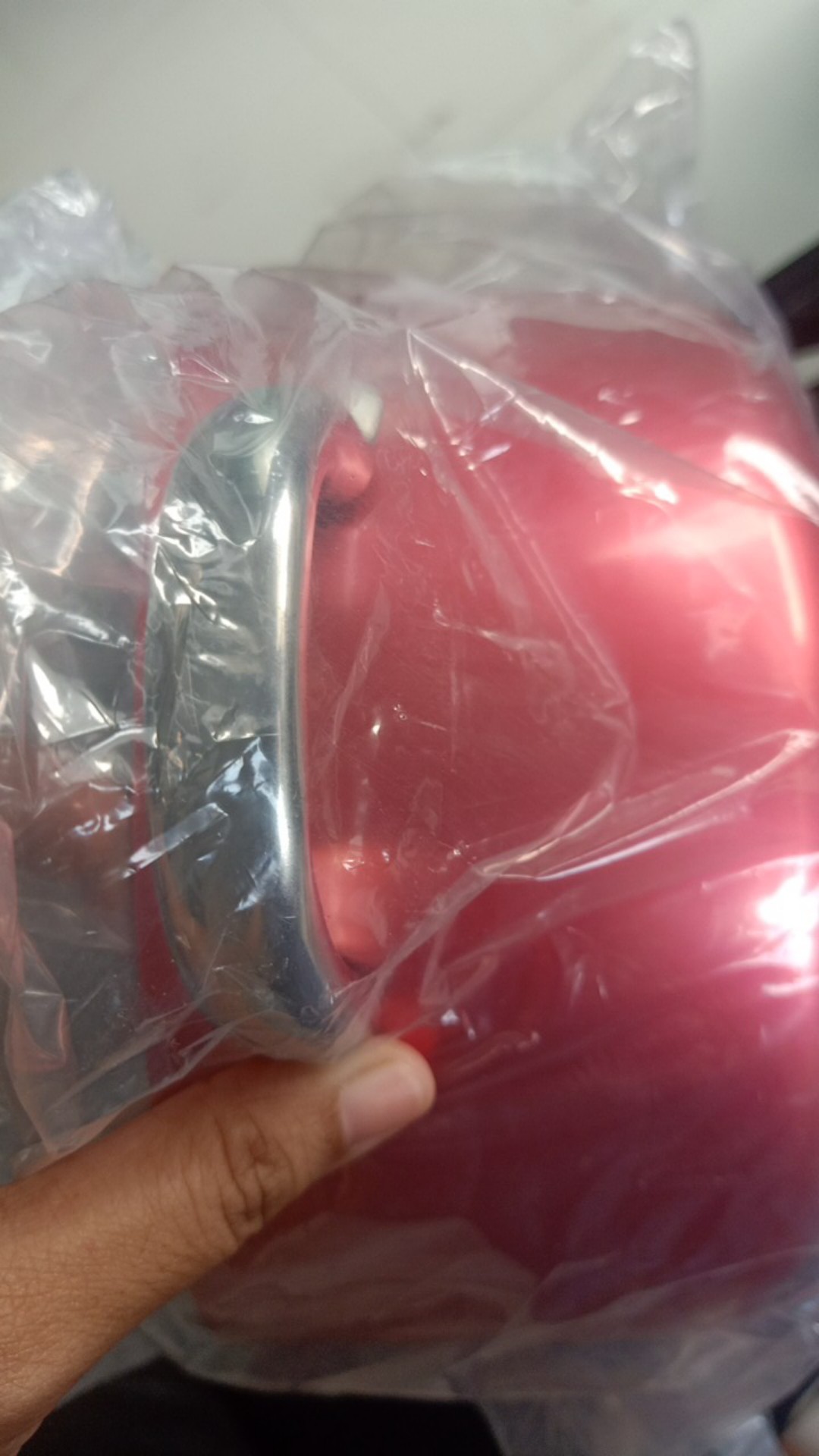 Maspion Panci Elegante Dutch Oven Tutup Kaca 20 Cm Merah - Panci Aluminium