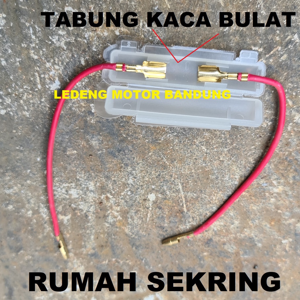 Rumah Sikring Tabung Motor Tempat Fuse Sekring Kapsul 12v