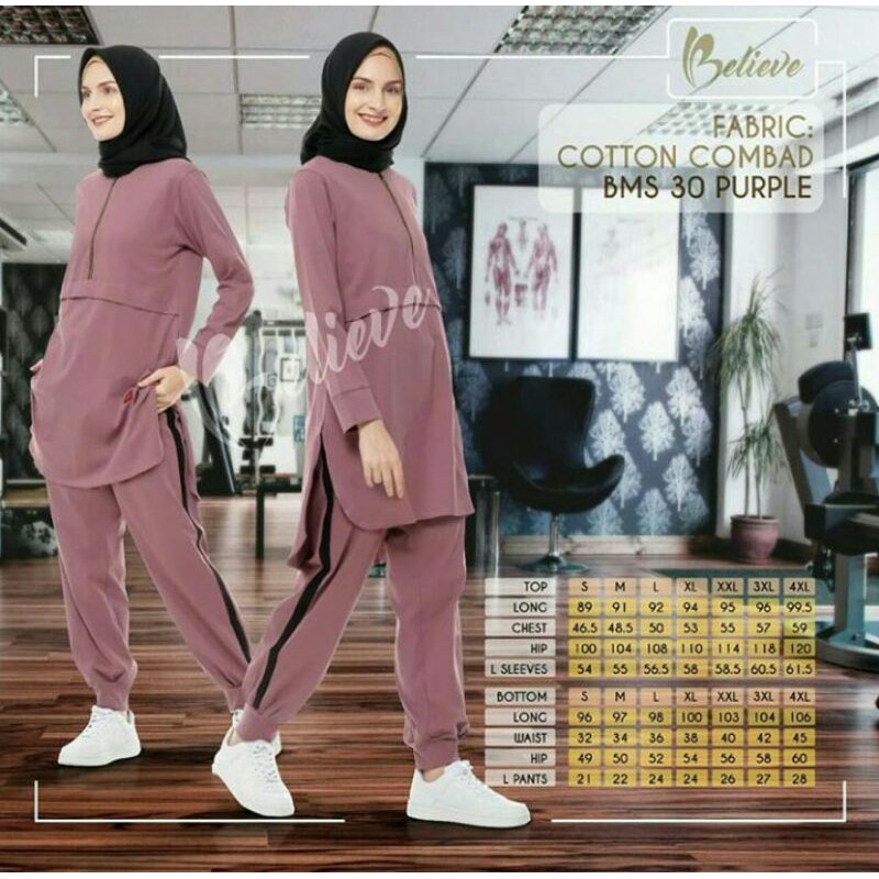 [Ready]Setelan Baju Olahraga Wanita BMS 30