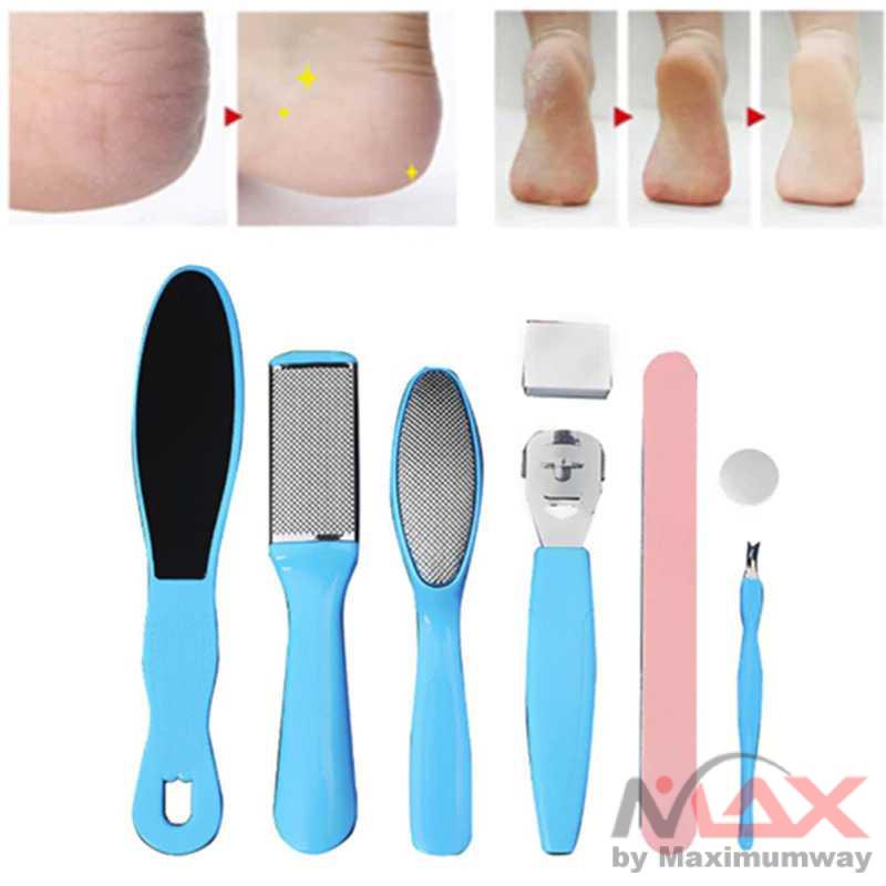 Biutte.co Alat Set Perawatan Kaki Manicure Pedicure Foot Care 8in1 IN1807 Warna Biru 8pcs/set Foot File Kit Scraper Callus Peeling Dead Skin Pedicure Tool Foot Care Set Women Men