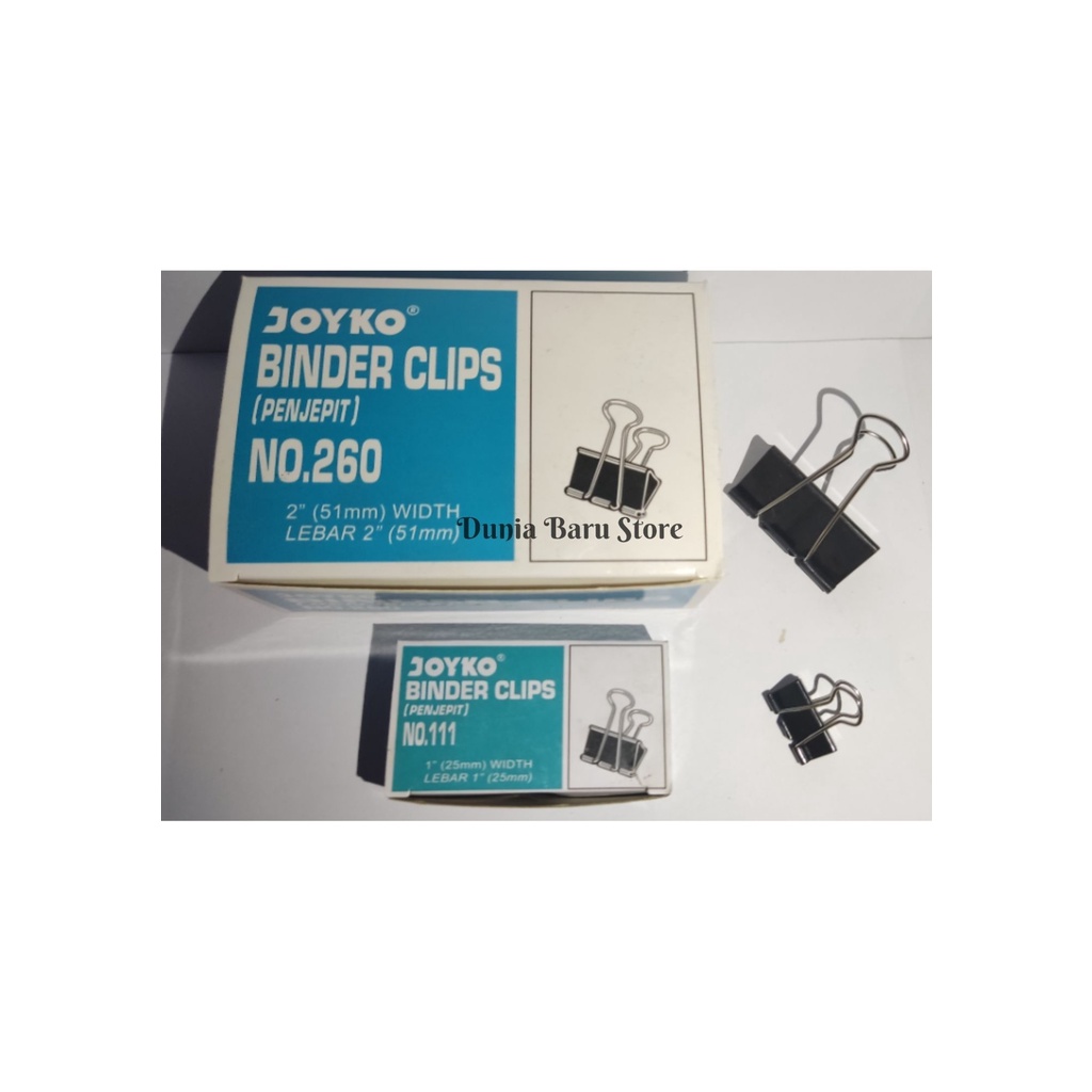 

JOYKO Binder Clip No.260 Ukuran 2" (51mm) - Hitam