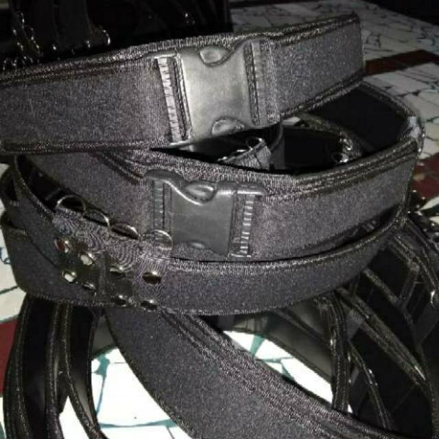 Sabuk ikat pinggang kopel PDL (lebar 6cm)perekat hitam&amp;putih,satpam,damkar,pol PP,security,linmas,brimob,dishub,polisi,