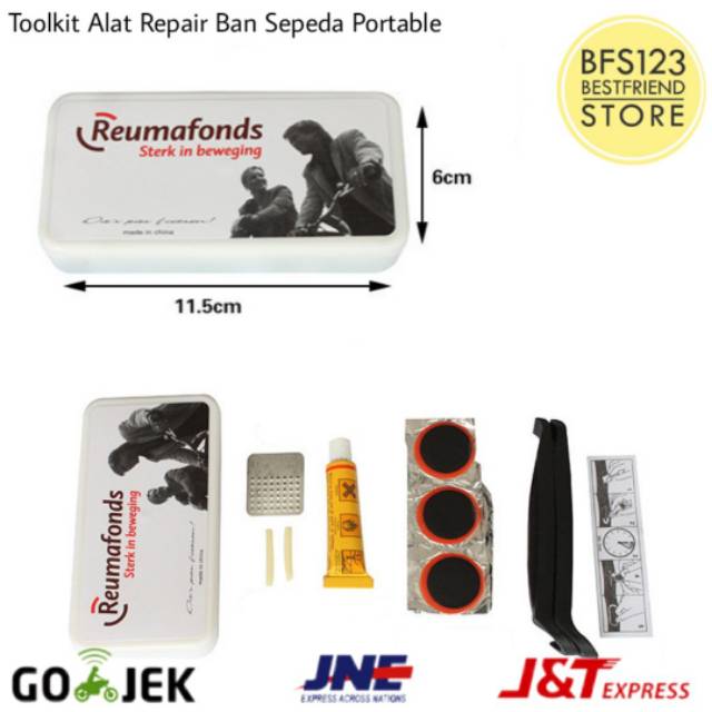 Paket Alat Tambal Ban Sepeda Portable Plus Kotak