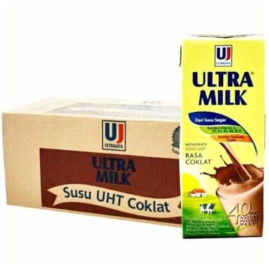 

Susu Ultra 200 ml Coklat. 1 Dus isi 24 pcs