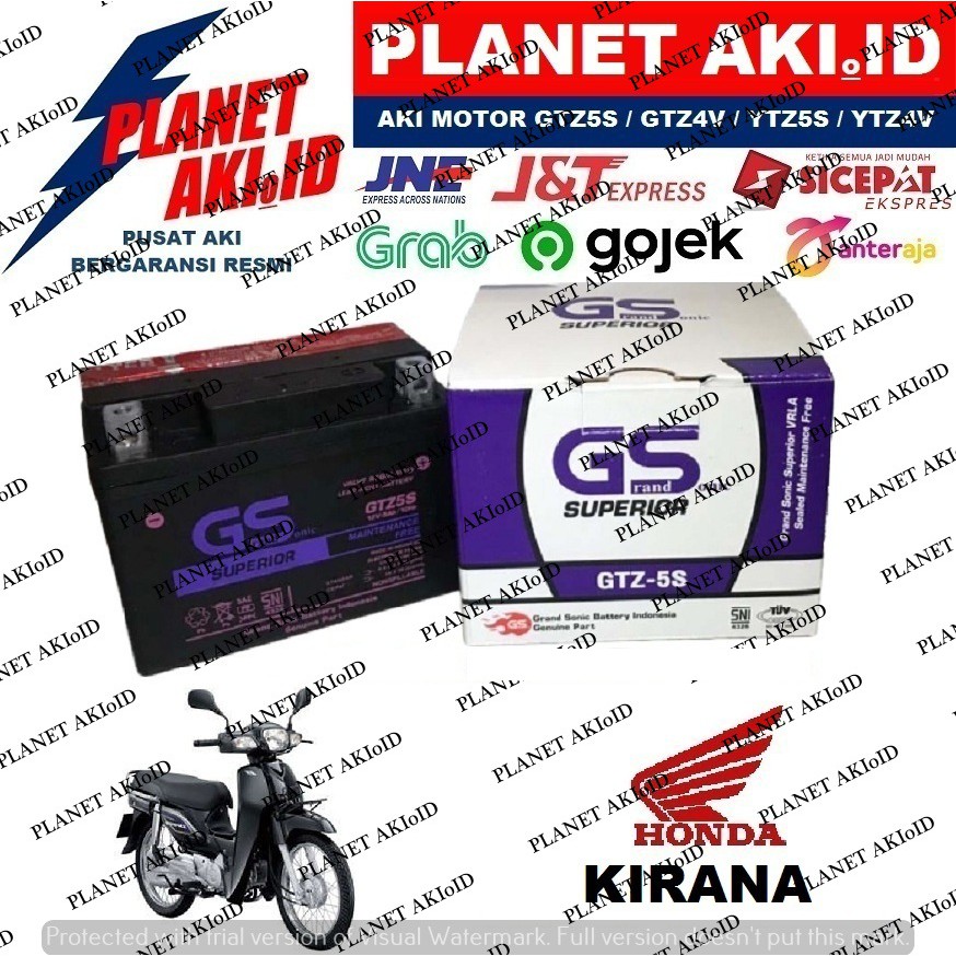 Aki Motor Honda Kirana GTZ5S Accu Kering MF