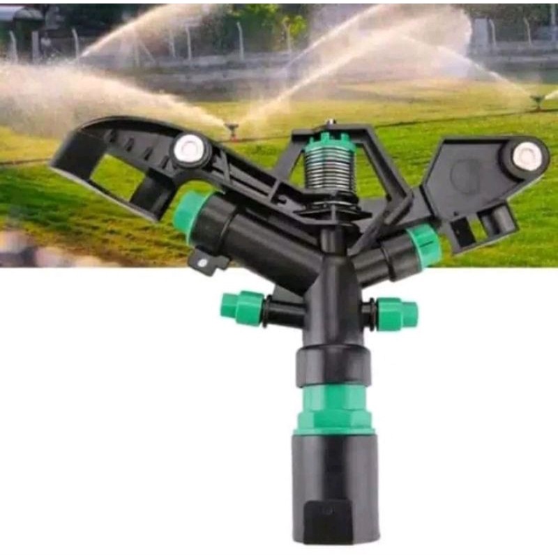 Sprinkler 4 Nozzle Mutar 360 Drajat Sprinkler 1 inchi sprinkle springkler pertanian shaestore15