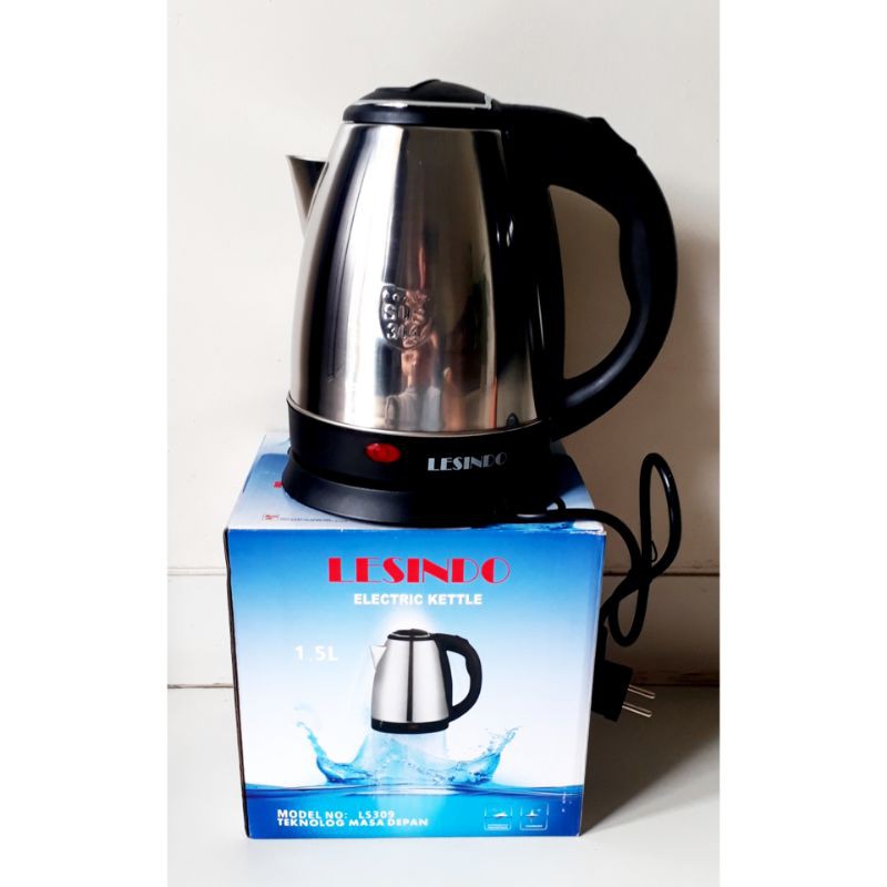 Teco listrik stainlees Kettle listrik stainlees pemanas air stainlees