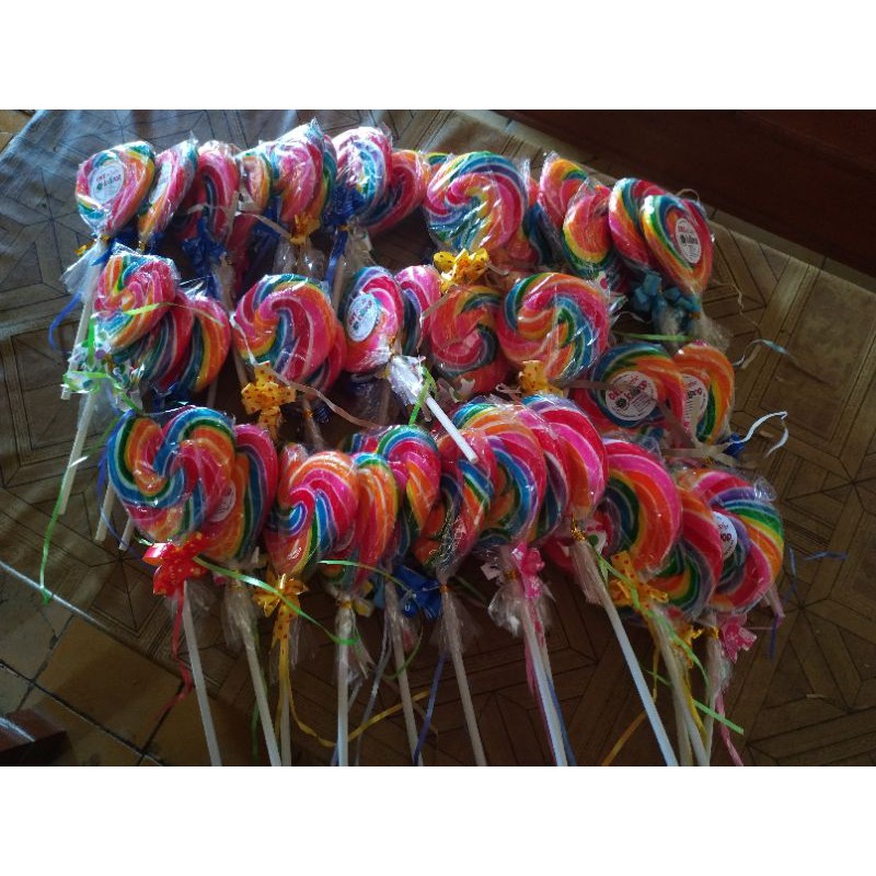 Permen Lolipop Pelangi 5.5cm Langsung Pabrik - Candy Lolypop Lollipop