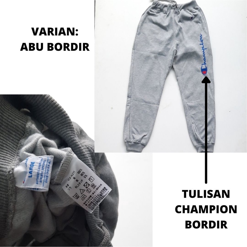 Champion Jogger Pants Script BORDIR LOGO / Celana Jogger Champion Original Unisex