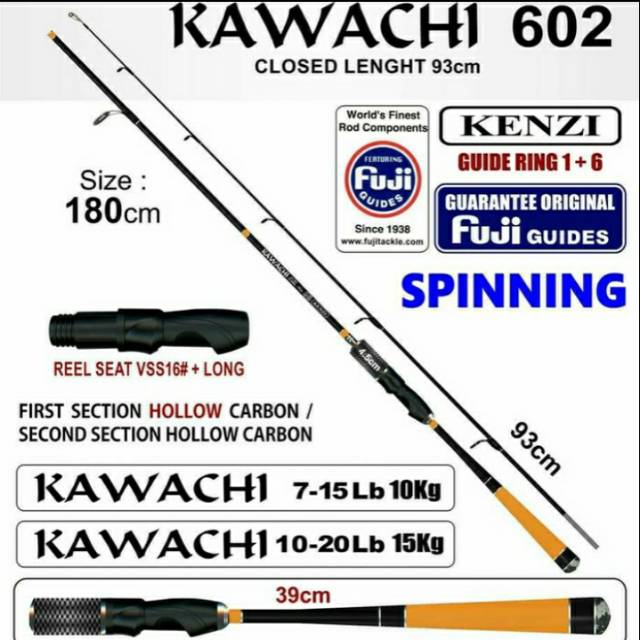 Rod KENZI KAWACHI 180cm (Line Test 10-20lbs)