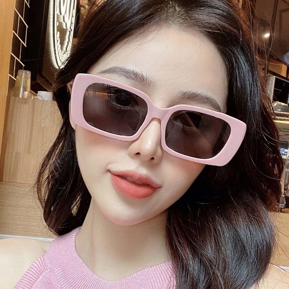 Mxbeauty Kacamata Hitam Persegi Panjang Wanita UV400 Anti-UV Anti-Reflective Rectangle Summer Eyewear Small Frame Sunglasses