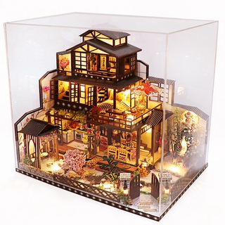 Cutebee DIY Kit Miniatur Rumah Boneka dengan Furnitur, Kit Rumah Boneka