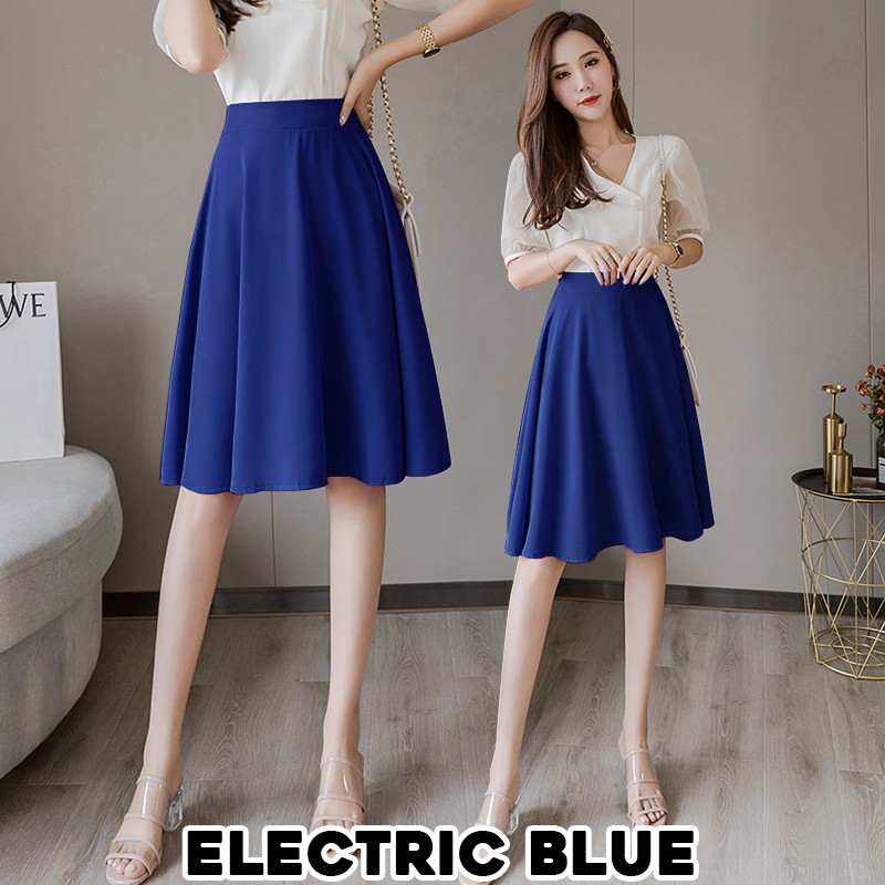 KARAKOREA R786 MIDI Flare A-Line Skirt Rok Flare Rok Midi/Rok Korea Skirt