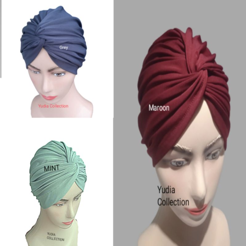 TURBAN SIMPUL DEWASA/CIPUT/TURBAN INSTAN JERSEY PREMIUM