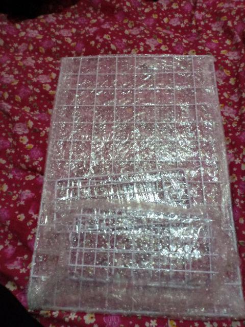 Kesi Putih Keranjang Besi Gantung Tempat Aksesoris Serbaguna Rak Bumbu Dapur Wall Grid Dekorasi