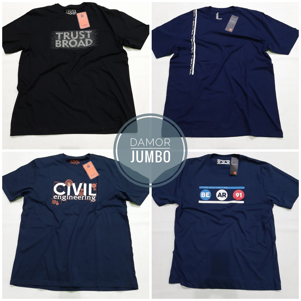 Kaos Damor Size Jumbo Kaos Pria Jumbo Big Size Mix Brand CRS 91 Original Terbaru