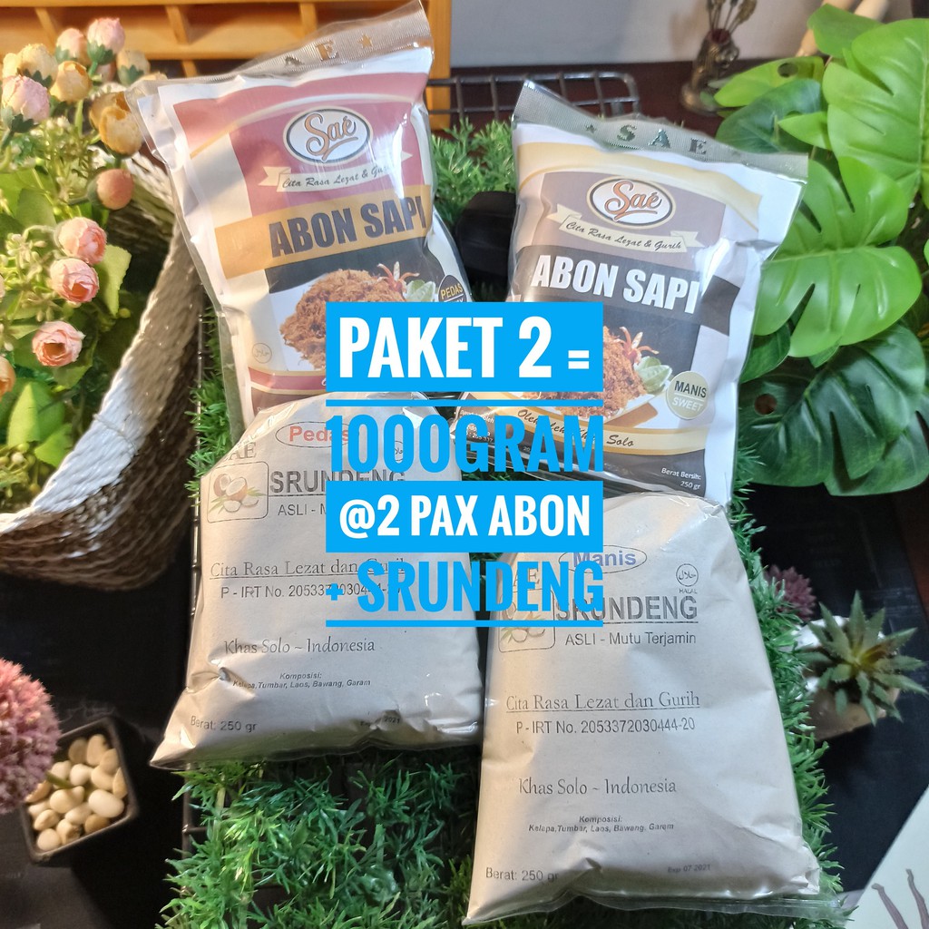 

PAKET 2 - @2 pax (Abon + Srundeng) ASLI Solo