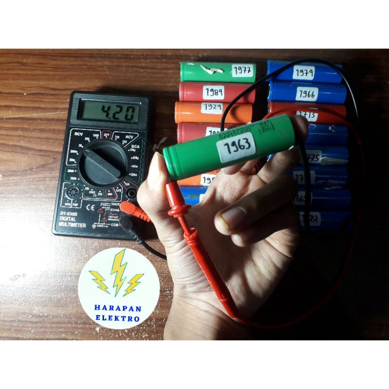 Baterai Lithium-Ion 18650 Bekas Laptop (1500-1999 mAh) Real kapasitas