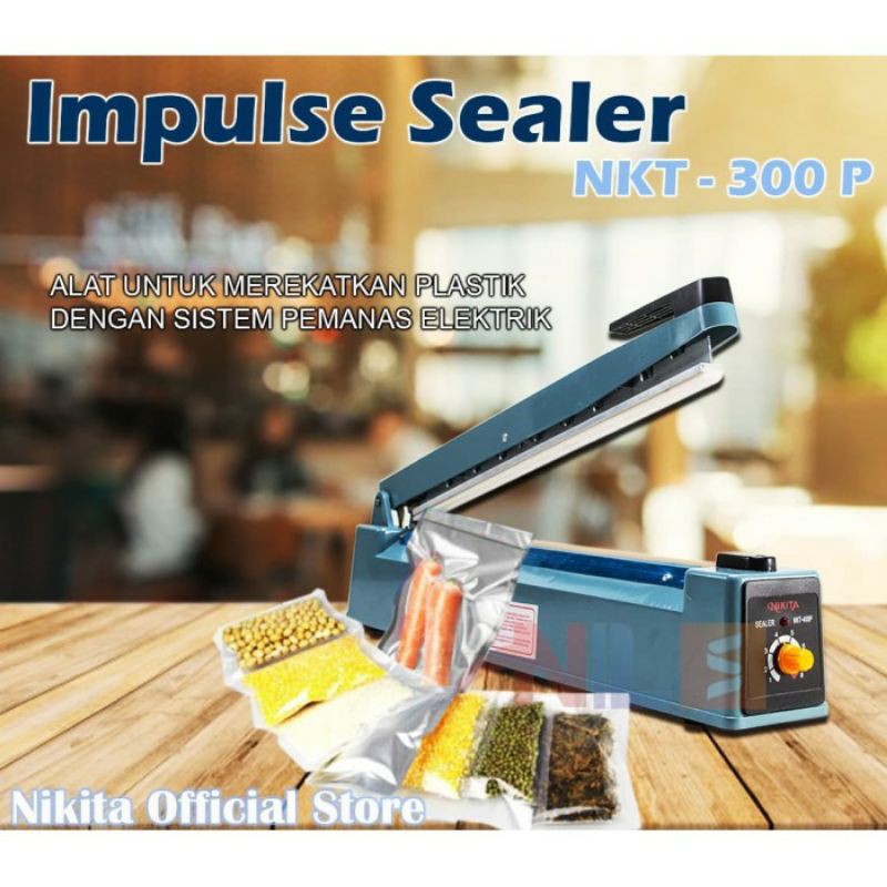 Alat mesin Press Perekat Plastik Impulse Sealer NIKITA - 300P