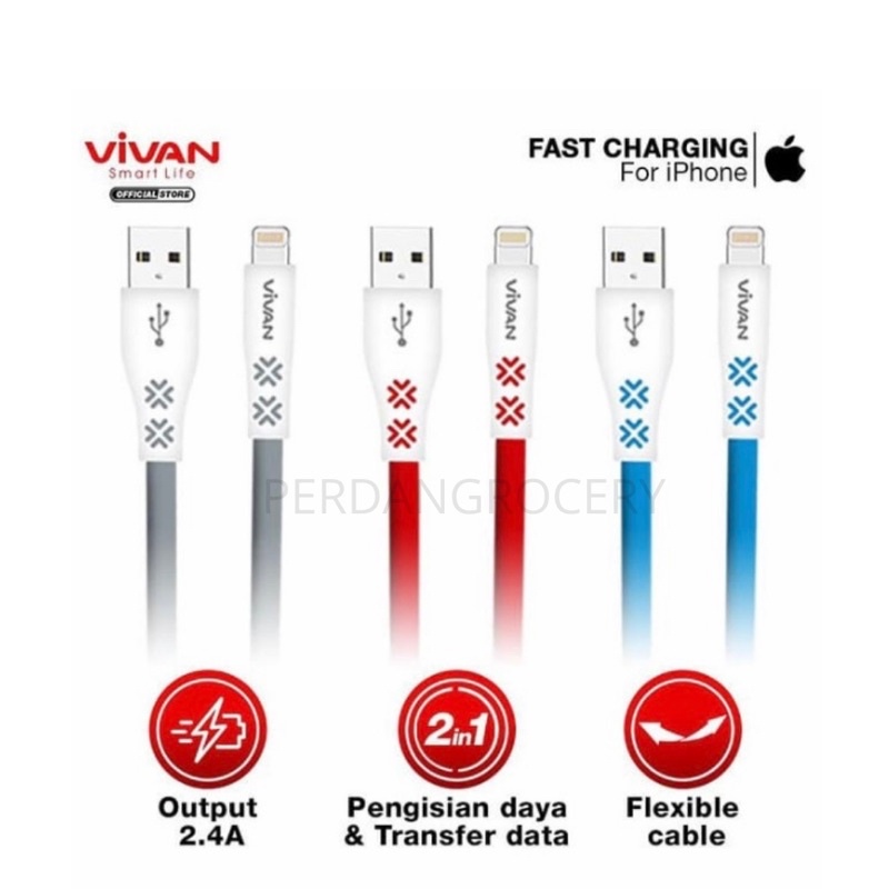 Vivan CTL100 Kabel Data Iphone Lightning Original